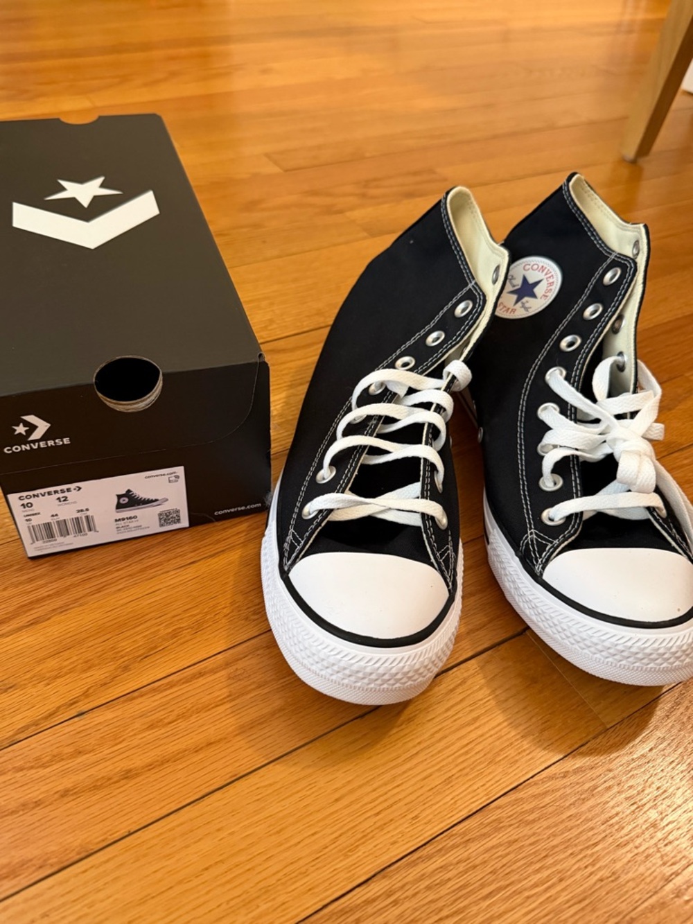 Converse Mens Black & White High Top Sneakers